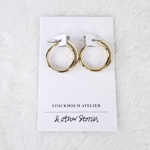 Stockholm Atelier Gold Tone Hoop Earrings